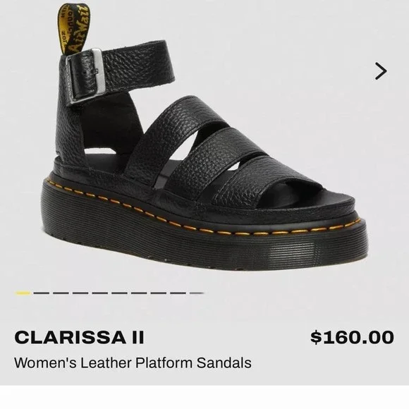 Dr marten Clarissa II sandals - Black Milled Napa Leather - Size 9 - docs - Picture 6 of 7